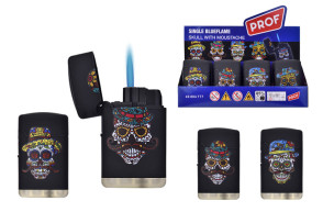 Zapalovač Prof Skull Moustache JET