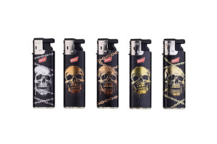 Zapalováč Prof Skull 3D Gold 50x/1b