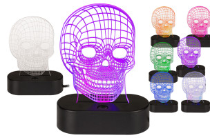3D lamp skull LED