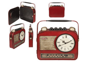 radio s hodiny + metal key box