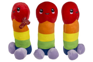 penis plyšák Rainbow 30cm 100% polyester