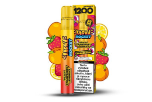 Kurwa Rocket Peach Strawberry Lemon Ice 1200puffs 20mg