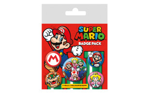 SUPER MARIO sada odznaku 5ks