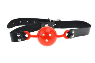 ball gag - fetis boss červ/černá