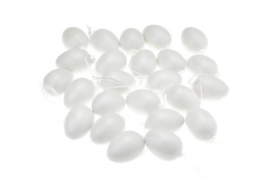 vajíčka plast. bílá 4cm 24ks