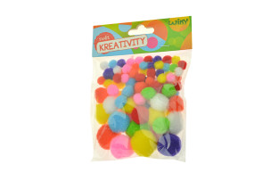 pom pom mix velikosti 80ks