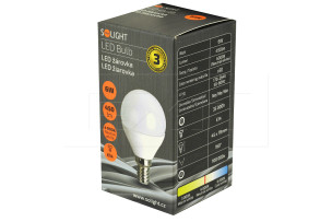 LED žárovka miniglobe 6W E27