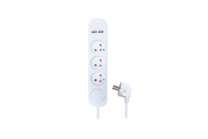3z prodlužovací přívod, 2x USB 2,4A, 2M