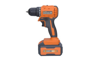 Akumulátorová vrtačka s příklepem 21V 48 N.m bezuhlíkový motor 1x2Ah