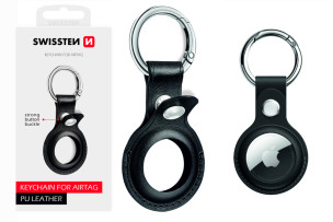 swissten airtag klíčenka černá