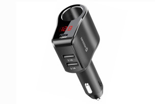 Swissten autoadaptér s výstupem 1x CL, 1x UCB-C PD a 2x USB-A, 108-216W