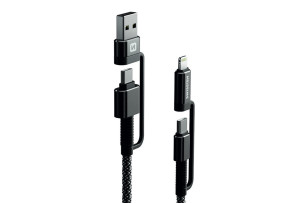 Swissten Kevlar datový kabel + nabíječka 4in1 60W 1,5M