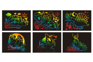 škrábací omalovánky 2ks Creative