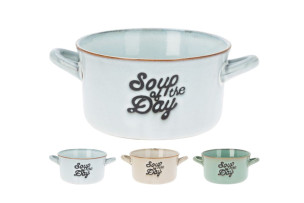 miska na polévku 500ml stoneware 3ass