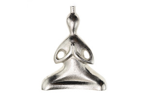 buddha deko 21cm stříbrný