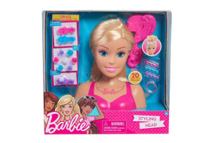 BARBIE česací hlava BLONDE MATTEL 20ks