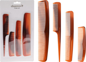 hřebeny hnědé 4ks