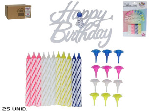 naroz. svíčky s nápísem Happy Birthday