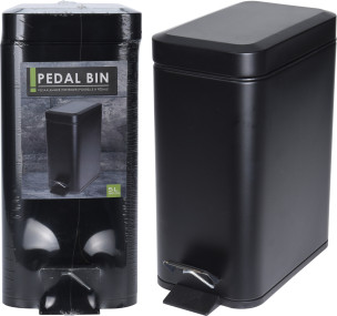 odpadkový koš metal černý 5L