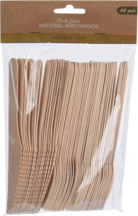 příbory 48ks dřev.