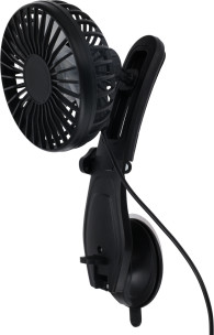 ventilátor USB černý do auta 175x130x97mm