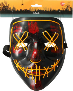 Halloween maska LED 2ass