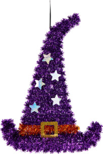 Halloween klobouk tinsel 2ass