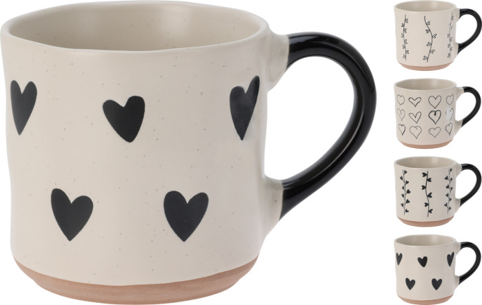 detail hrnek s potiskem srdce 350ml 4ass