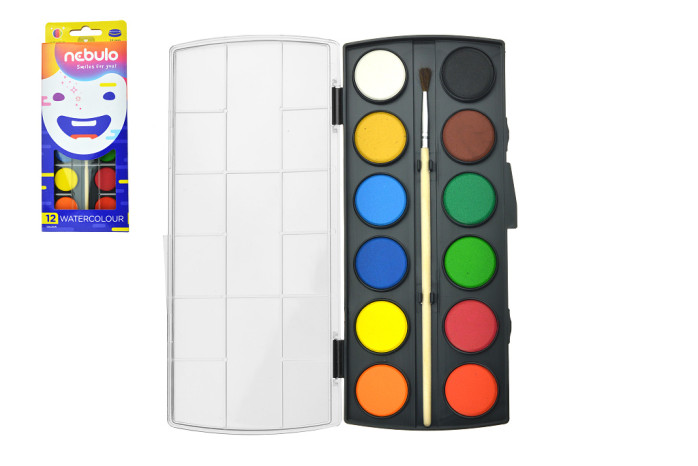detail Vodové barvy 12ks Nebulo