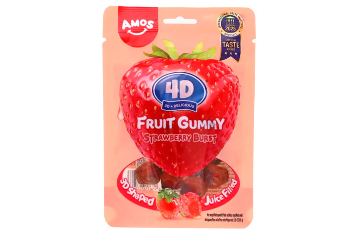 detail AMOS 4D Gummy Strawberry Burst 65gr