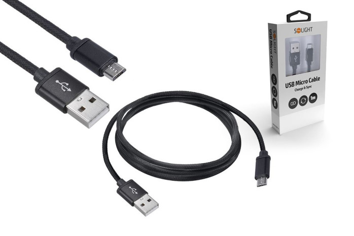 detail USB micro kabel 1m