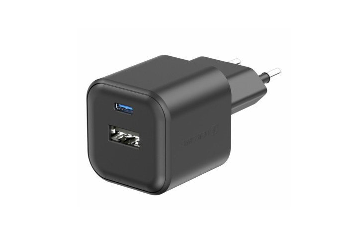 detail Swissten Sitový Adapter GaN 1X USBC 18W QC BLK