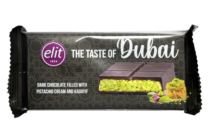 detail Taste of Dubai Chocolate Elit 90gr Pistachio Black