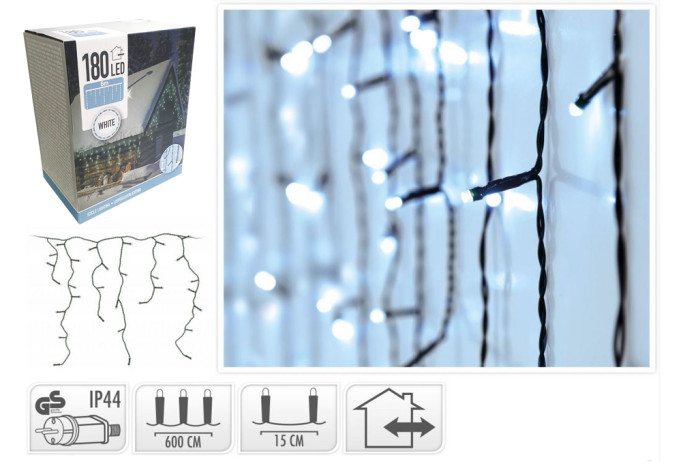 detail 180LED závěsné osvětlení studená bílá