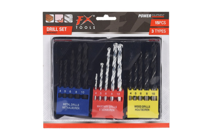 detail Sada vrtáků 15ks 3typy