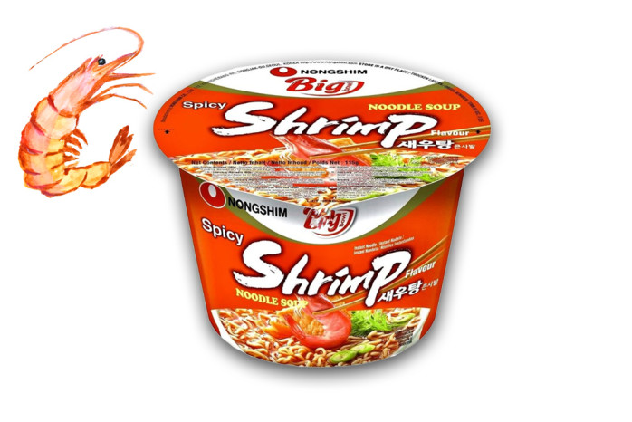 detail Nongshim Shrimp Bowl nudle 115gr