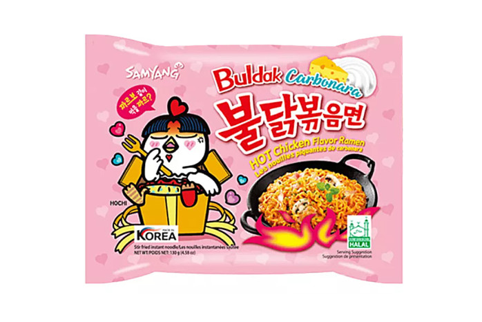 detail Samyang Buldak Carbonara RAMEN 130gr 1ks