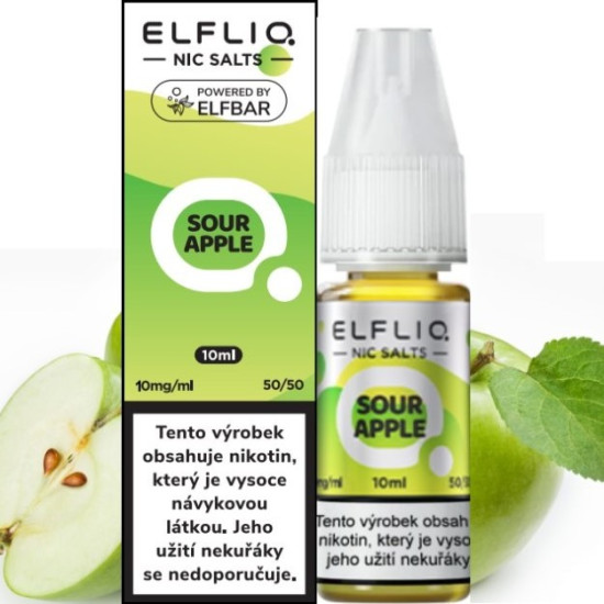 detail Liquid ELFLIQ Nic SALT Sour apple 10ml / 20mg