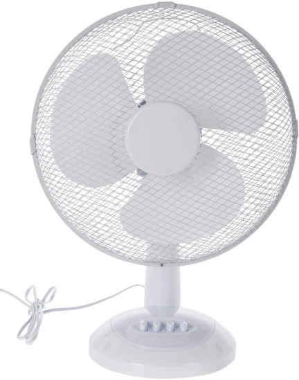 detail stolní ventilátor bílý 34cm
