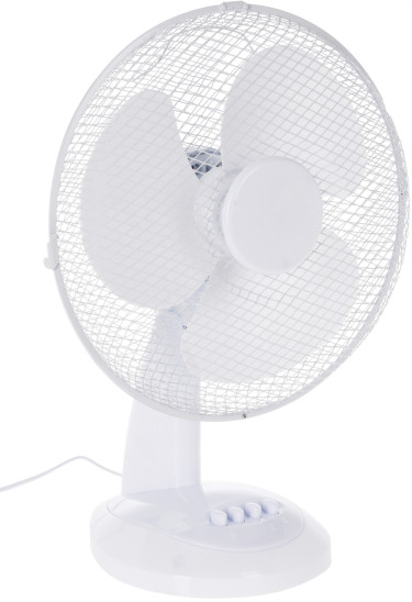 detail stolní ventilátor bílý 34cm