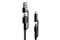 náhled Swissten Kevlar datový kabel + nabíječka 4in1 60W 1,5M